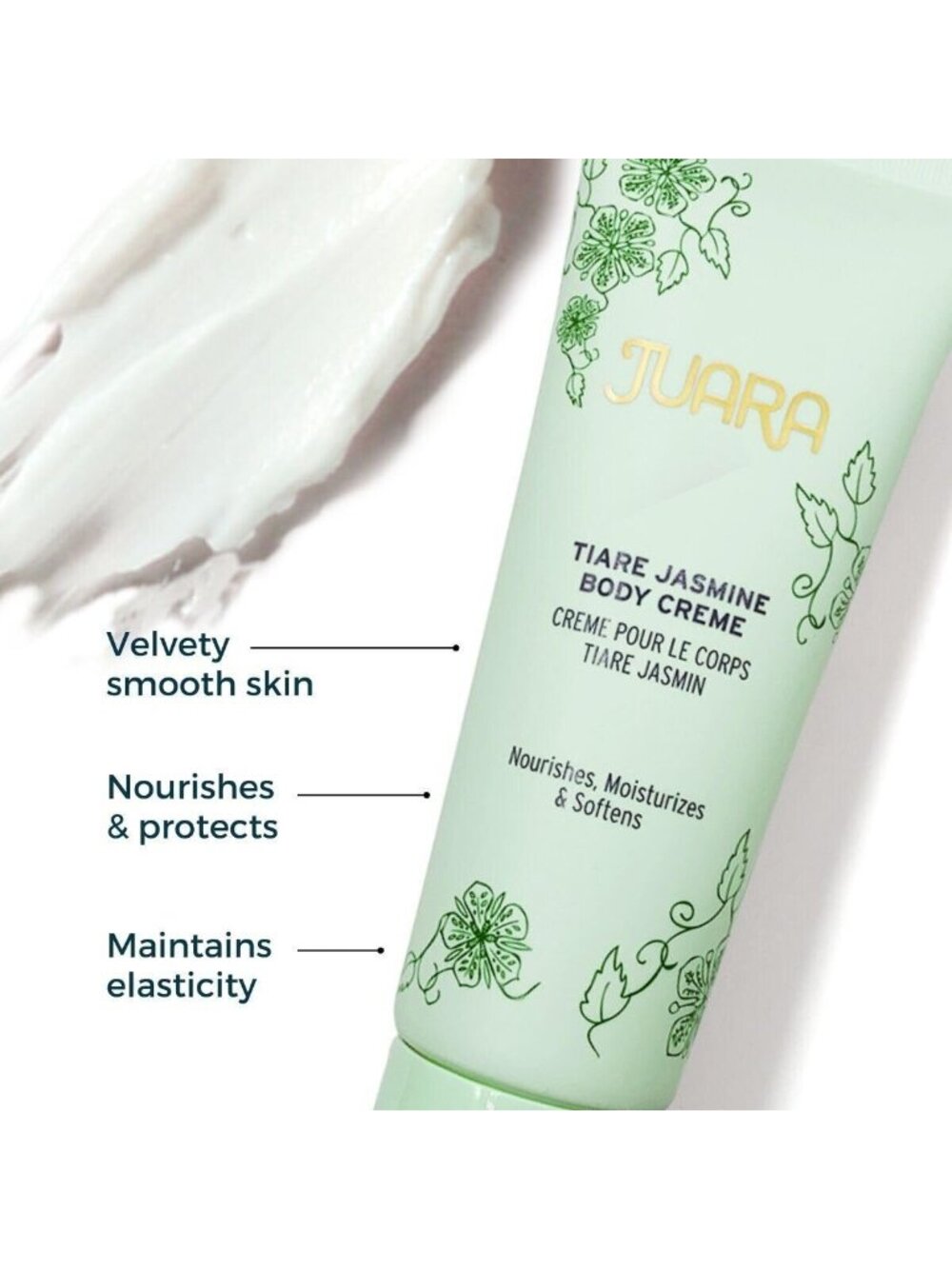 Juara Tiare Jasmine Body Creme 0.34 fl oz NWOB & Sealed Velvety Feel Uplifting